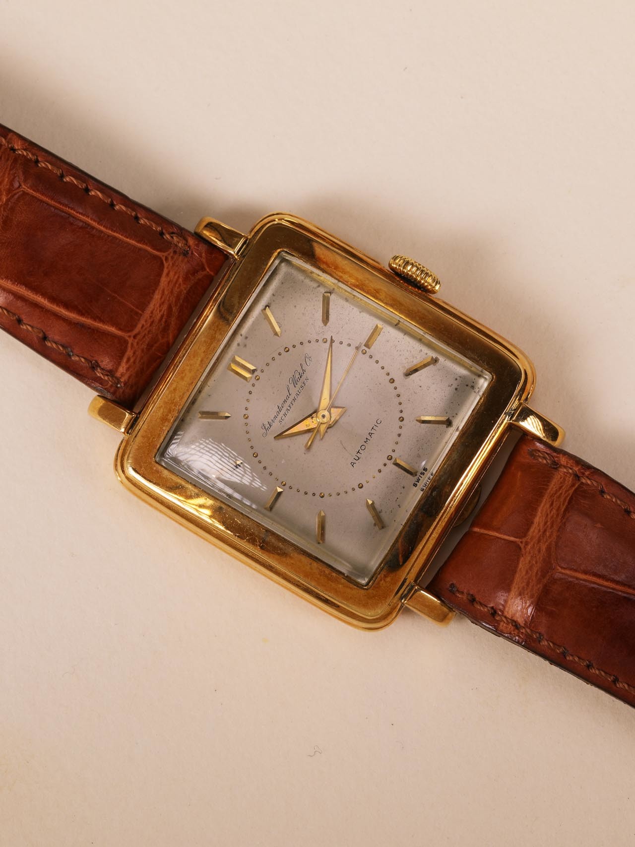 IWC CIOCCOLATONE AUTOMATICO IN ORO CASSA A SCATTO CAL. 852 175 iwc 2 uai