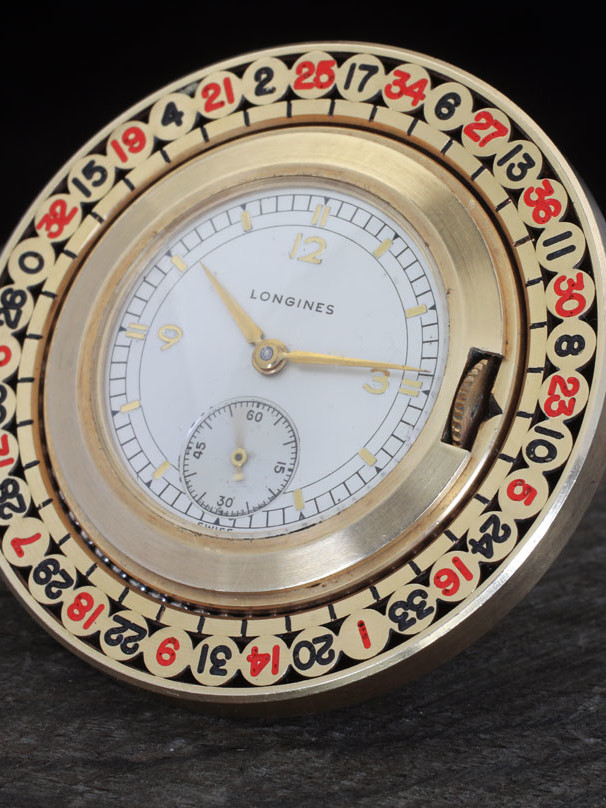 longines roulette rose goled vintage watches mazzariol uai