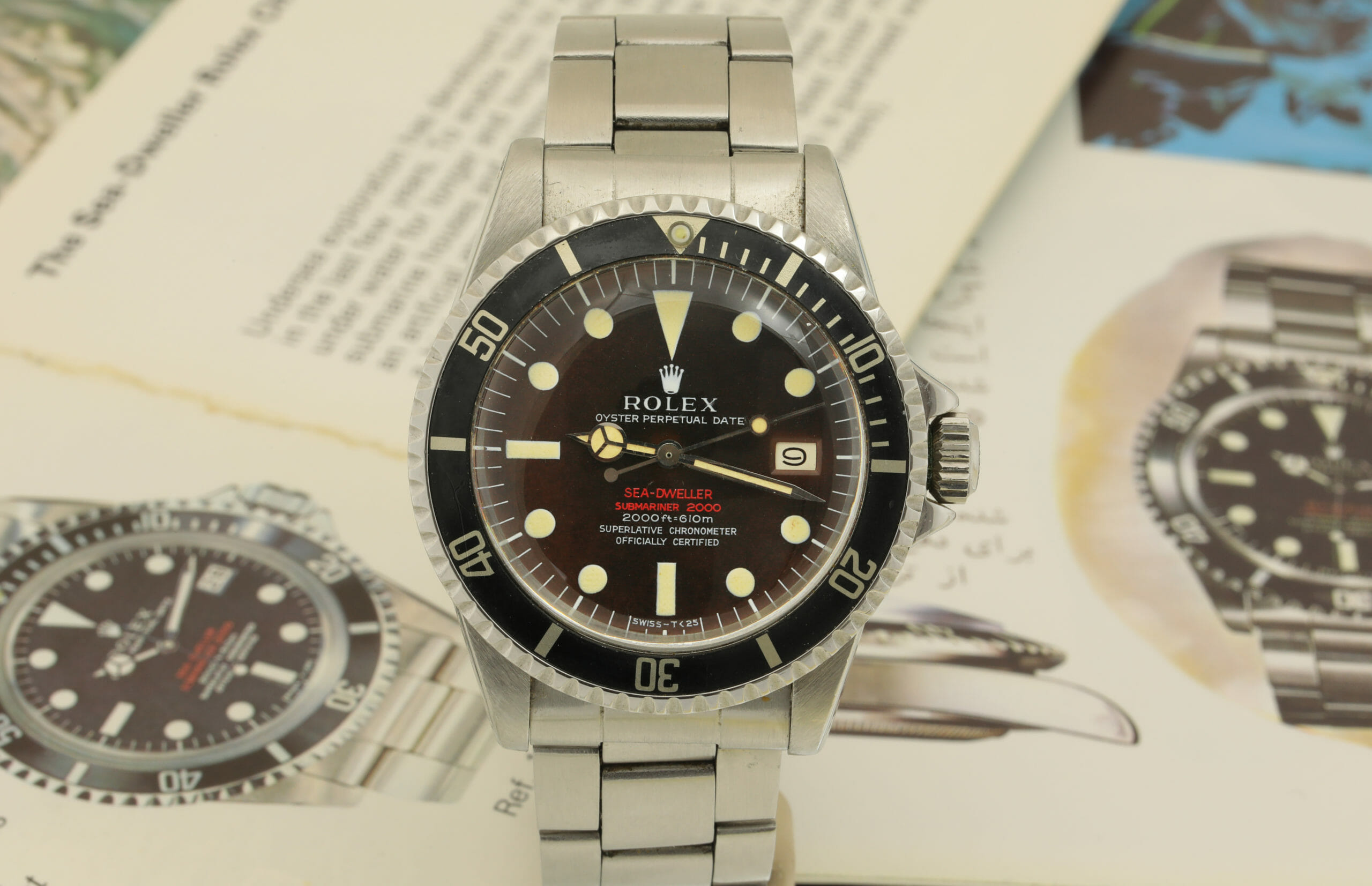 seadweller 1665 doppiascrittarossa quadrante marrone vintage watches scaled
