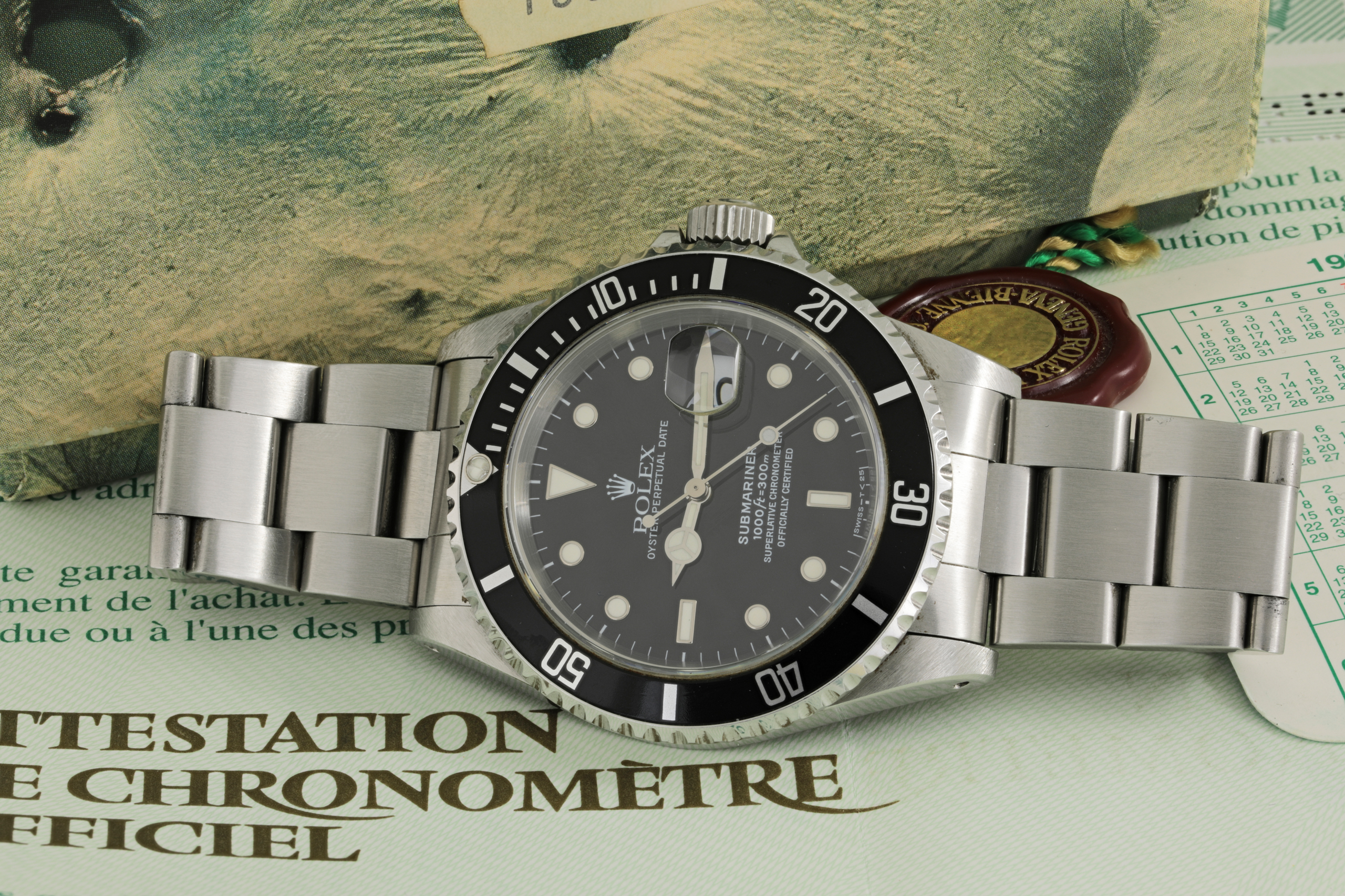 16610 mai lucidato scatola garanzia vintage watches