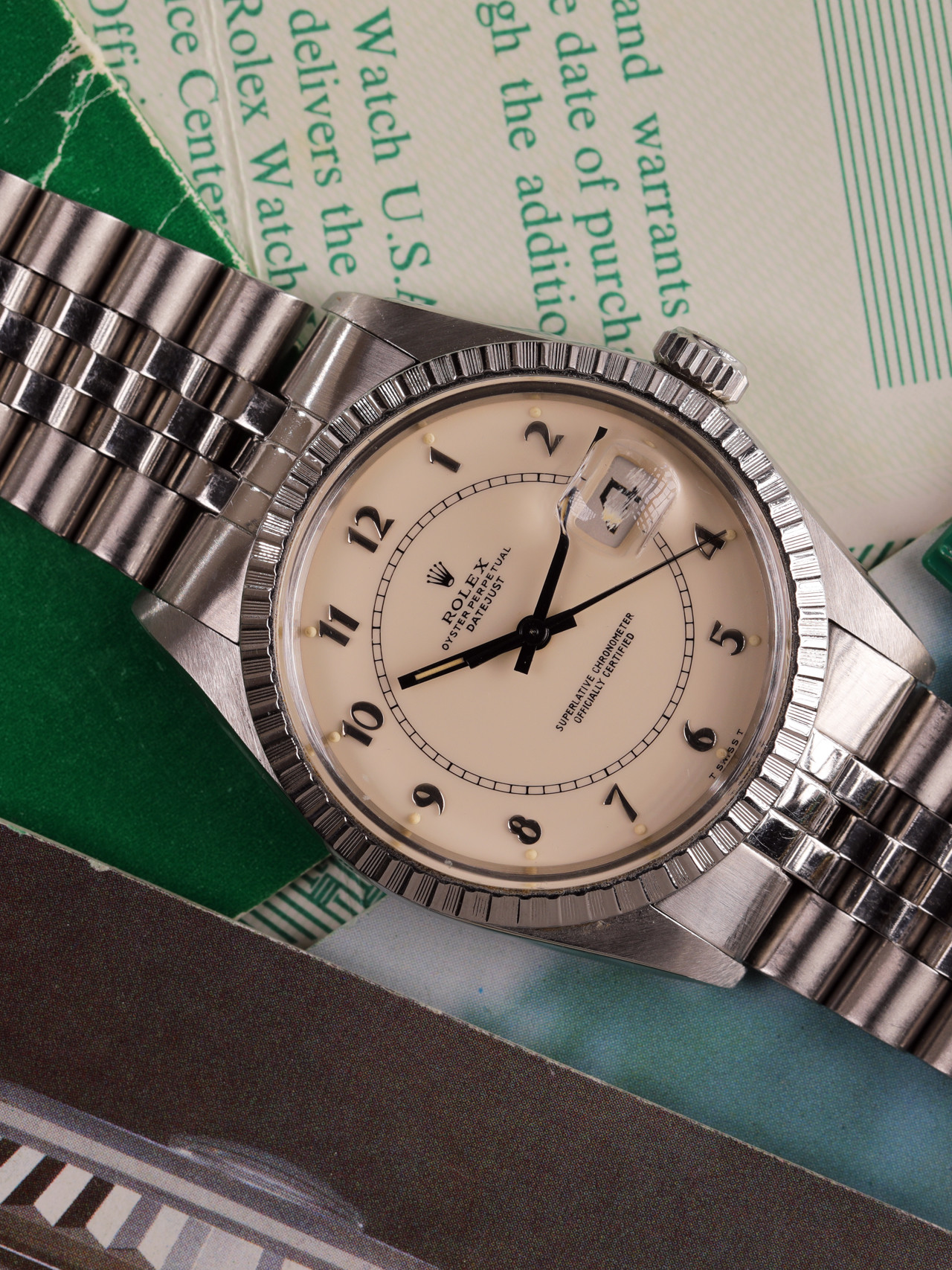 Rolex Datejust ref. 16030 Quadrante Avorio Stella Boiler Gauge Full Set con Doppio Quadrante e Service Rolex 137 16030 uai