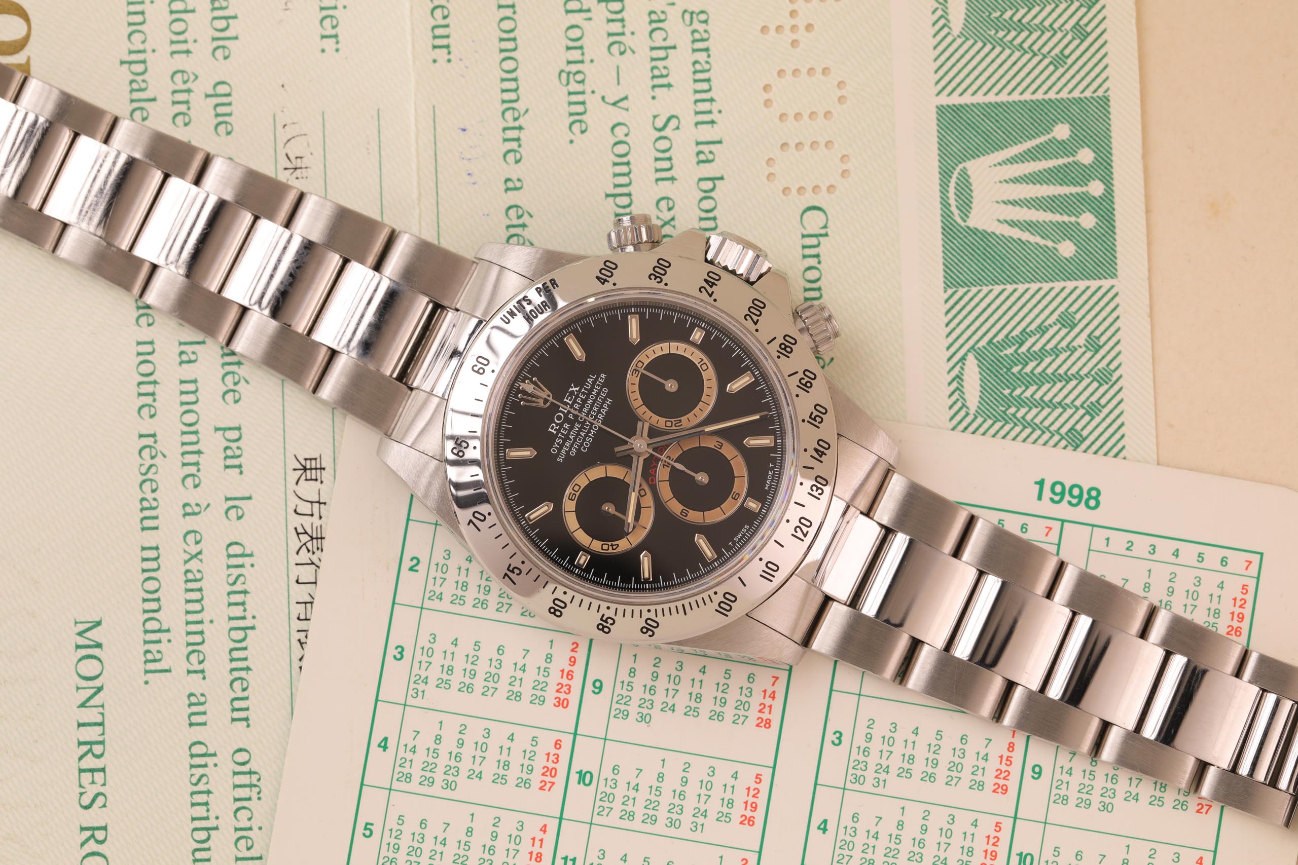 Rolex Daytona ref. 16520 Patrizzi NOS Full Set 28 16520 nos marrone