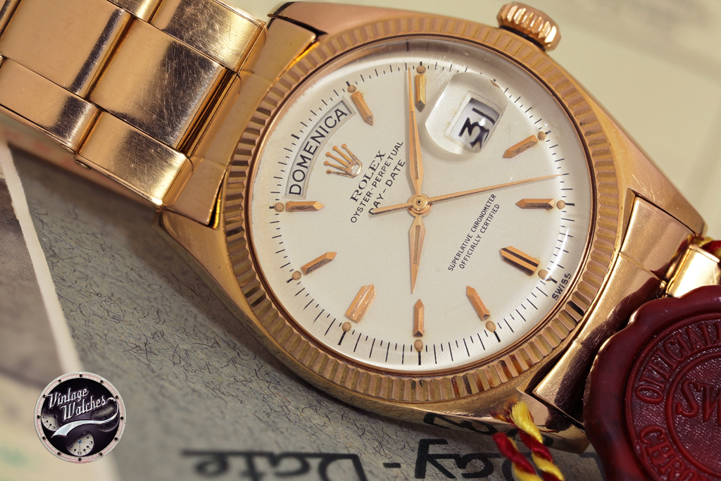 Rolex Daydate ref. 1803 In Oro Rosa con bracciale Oyster elastico