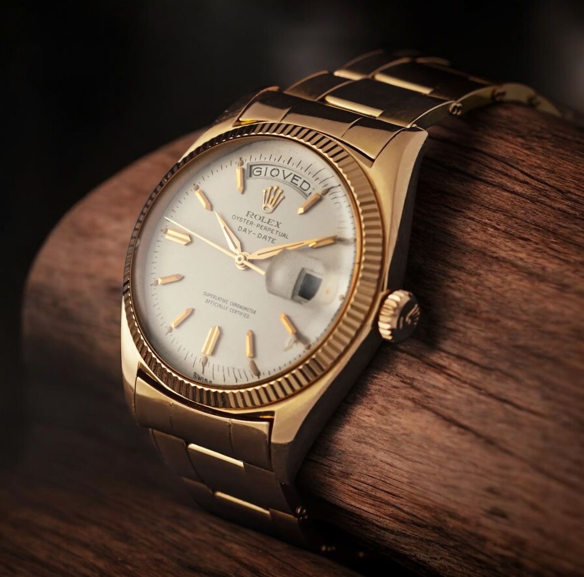 Rolex Daydate 1803 oro rosa con garanzia e COSC<br>– Prezzo su richiesta –