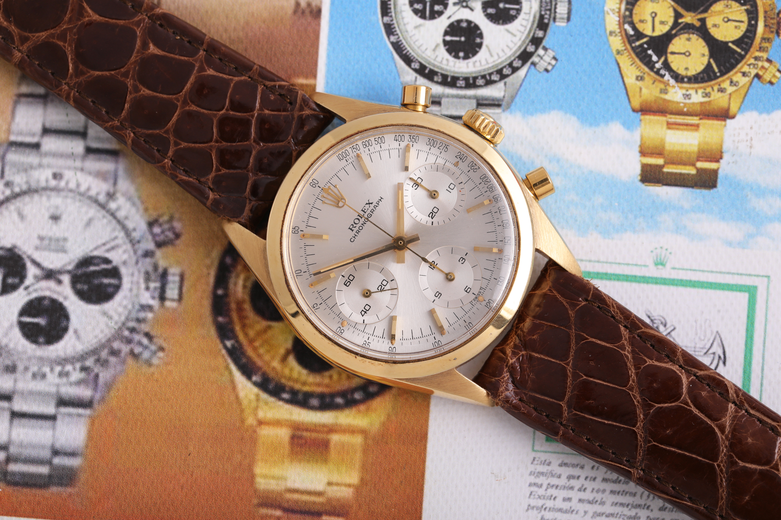 Rolex Chronograph Pre-Daytona ref. 6238 14 kt<br>– Prezzo su richiesta –