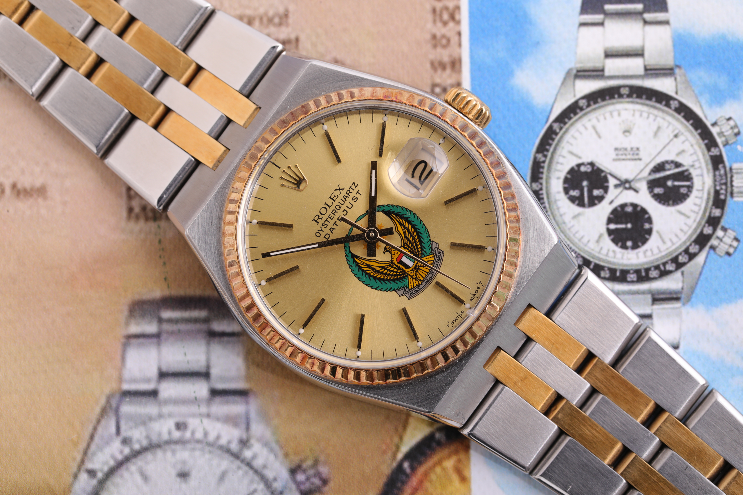 Rolex Datejust logo UAE Oysterquartz del 1978