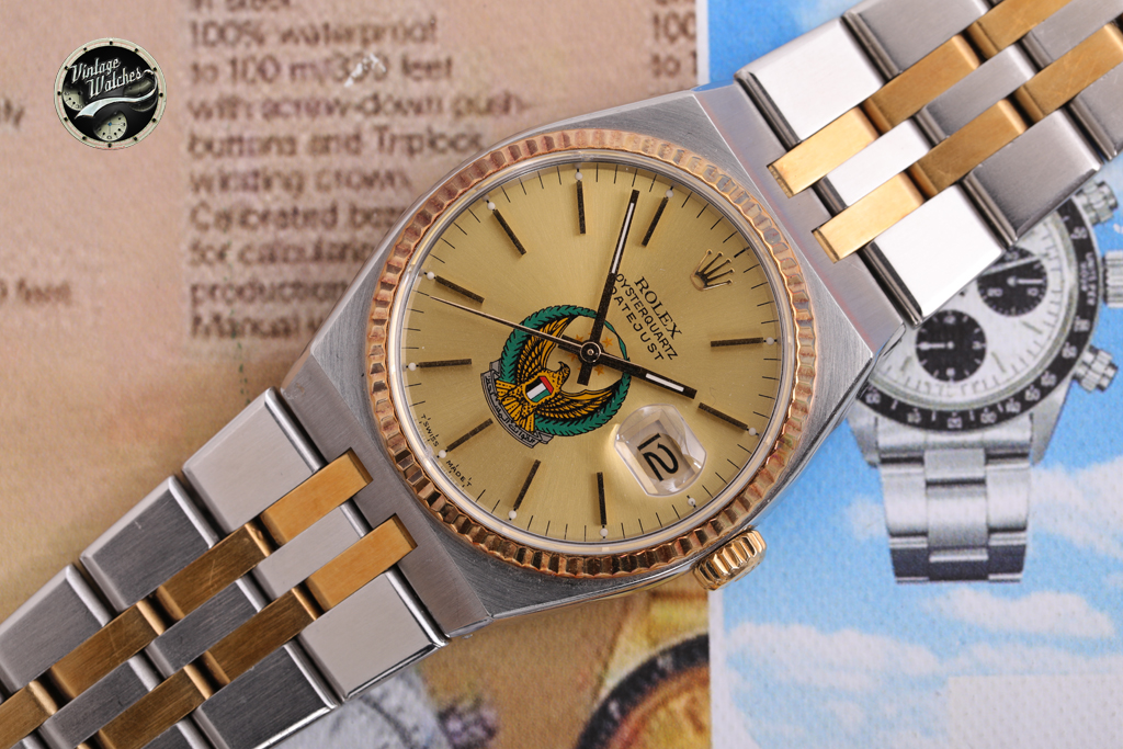 Rolex Datejust logo UAE Oysterquartz del 1978