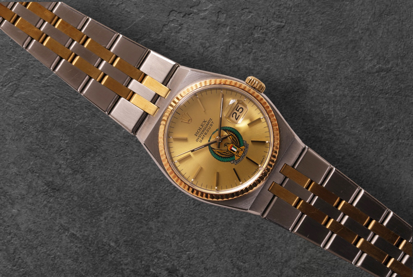 Rolex Datejust logo UAE Oysterquartz del 1978