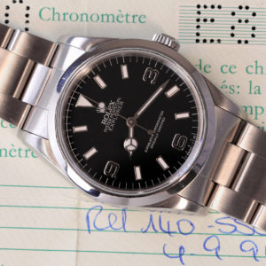 Rolex Explorer ref. 14270 MK1 Blackout del 1991 con Scatola e Garanzia