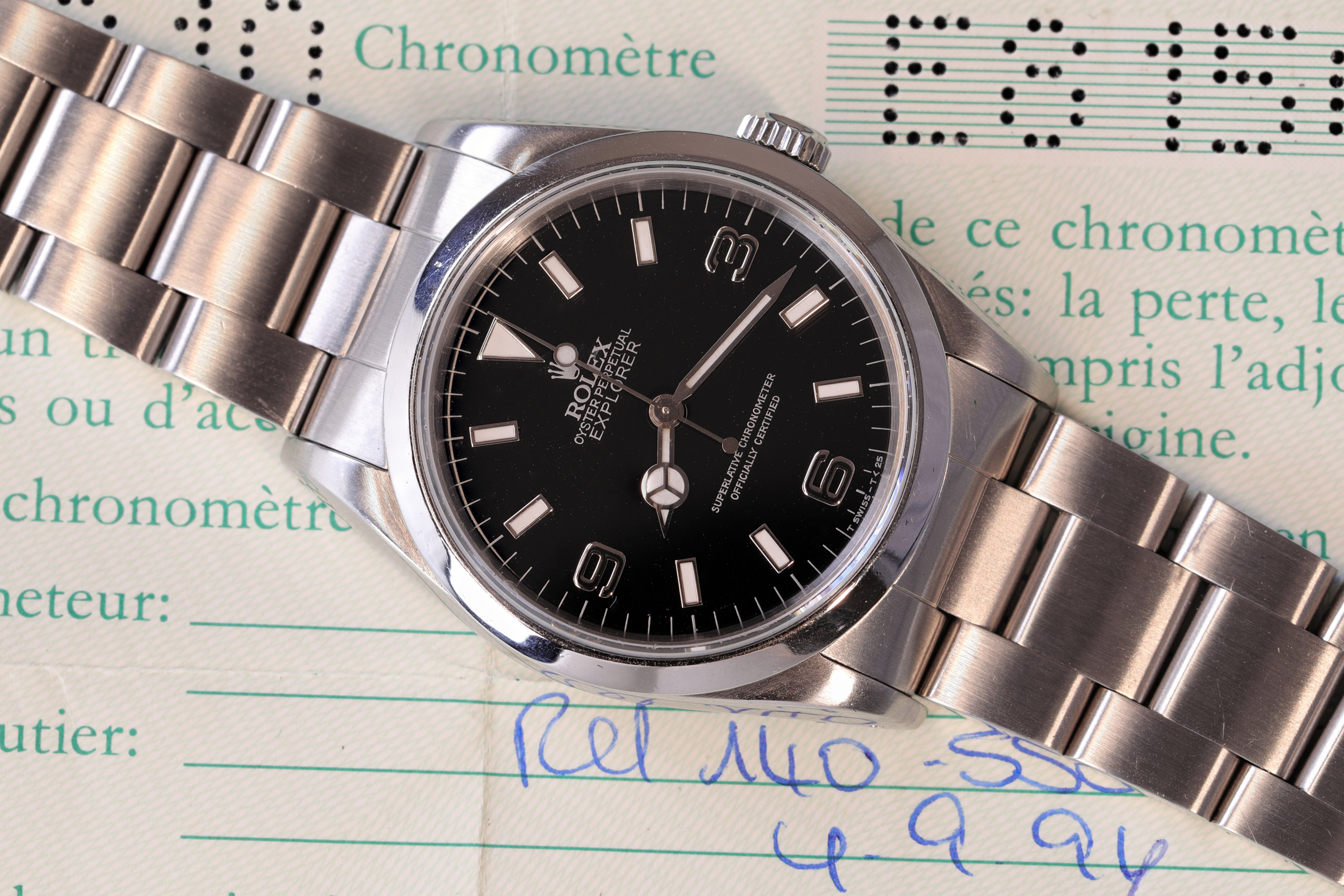 Rolex Explorer ref. 14270 MK1 Blackout del 1991 con Scatola e Garanzia 1 14270 E815016 grande uai
