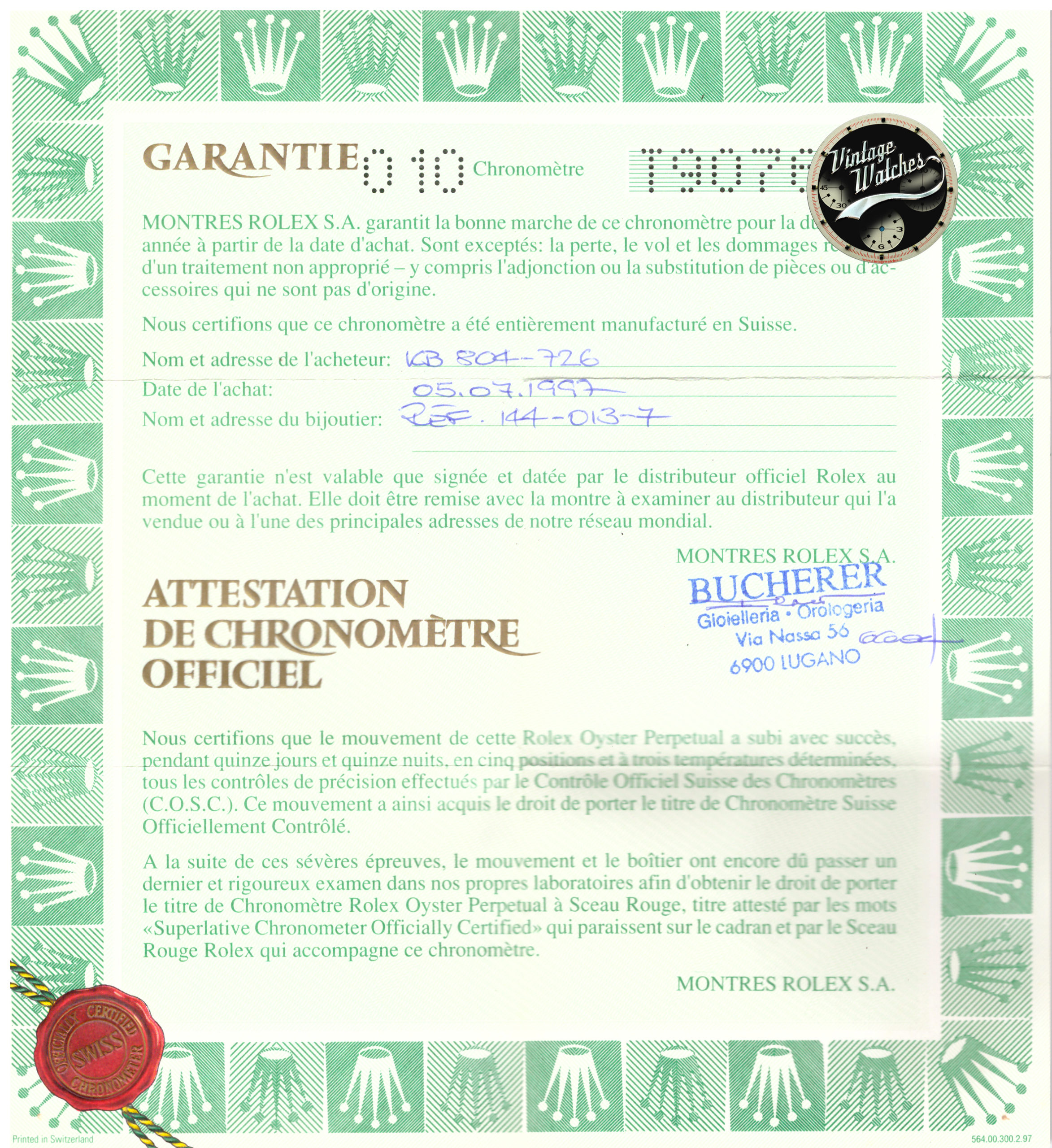 Rolex Daytona ref. 16523 ser. T del 1997 con Scatola e Garanzia 6 16523 T907644 gara