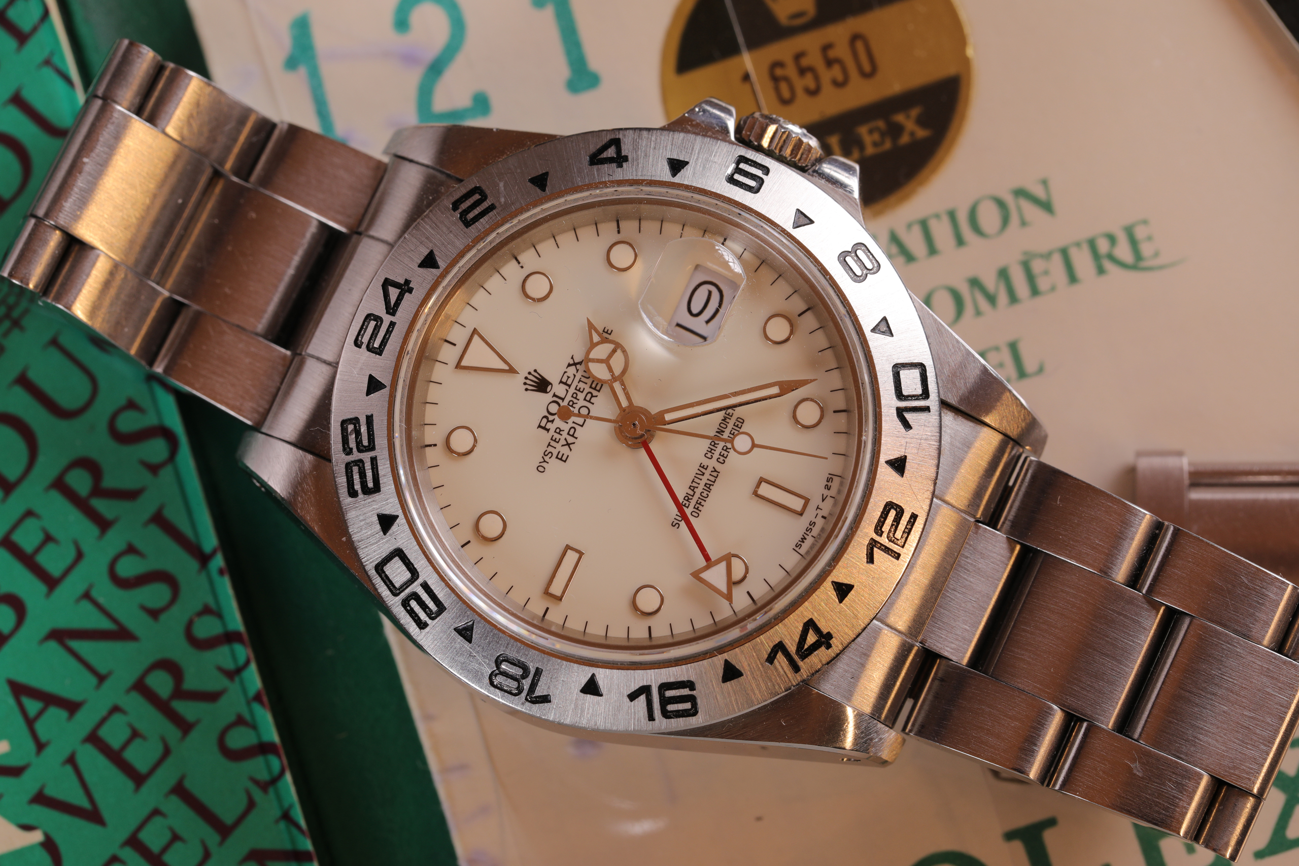 Rolex Explorer II ref 16550 panna con scatola e garanzia