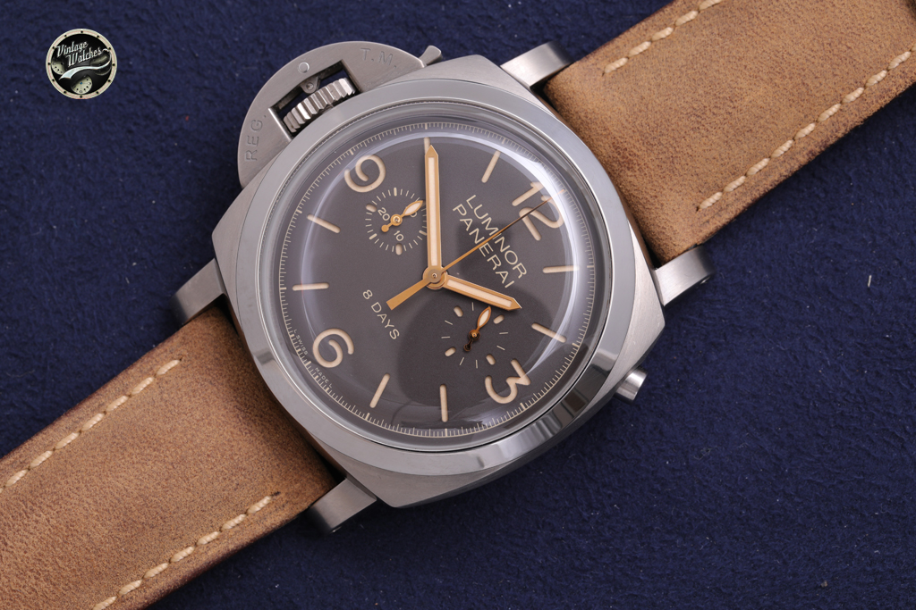 Panerai Luminor 1950 Chrono Monopulsante Left-Handed 8 Days Titanio (PAM 00579).