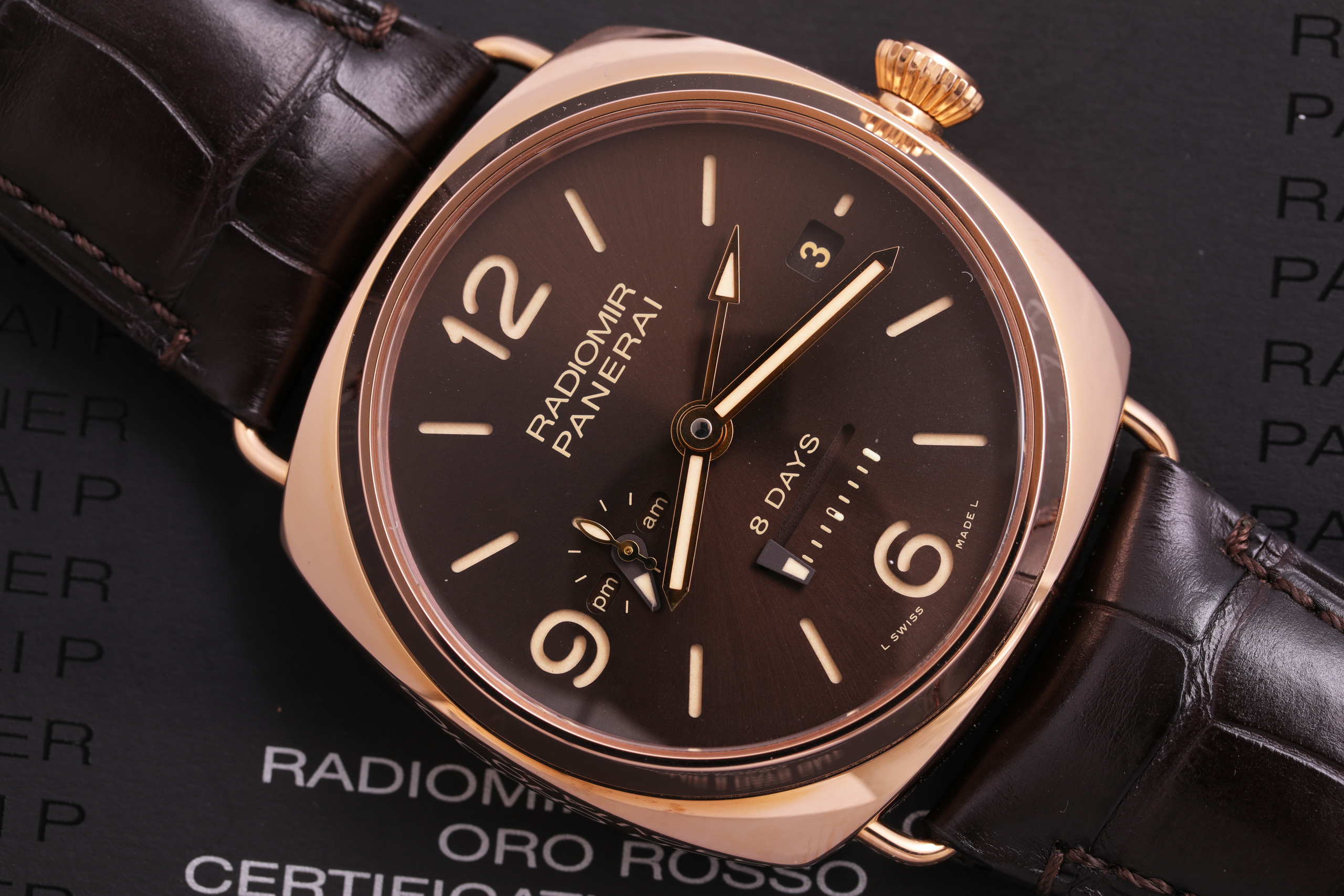 Panerai Radiomir PAM 00395, GMT oro rosso