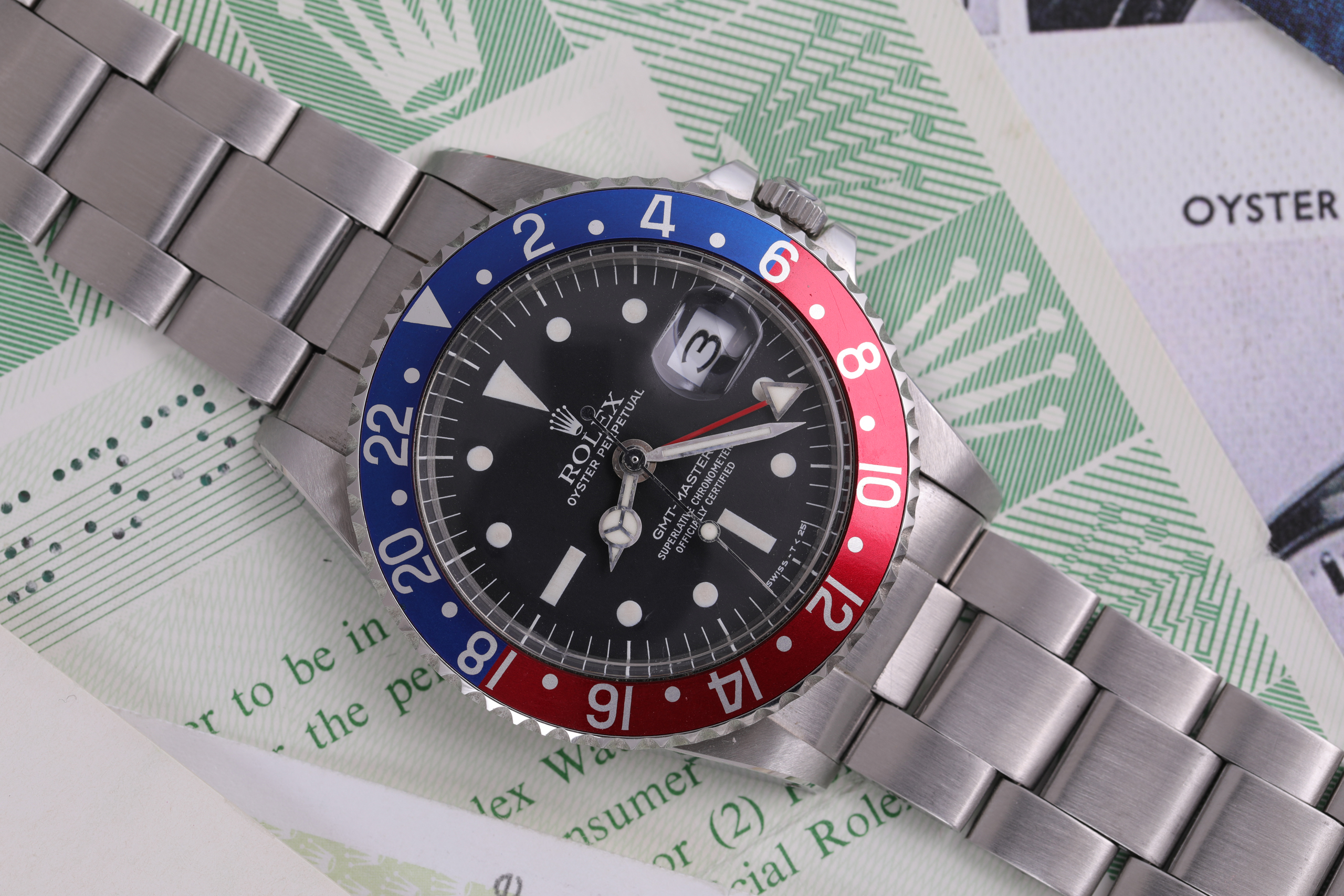 Rolex GMT-Master Ref. 1675 Mark 3 Radiale 1977